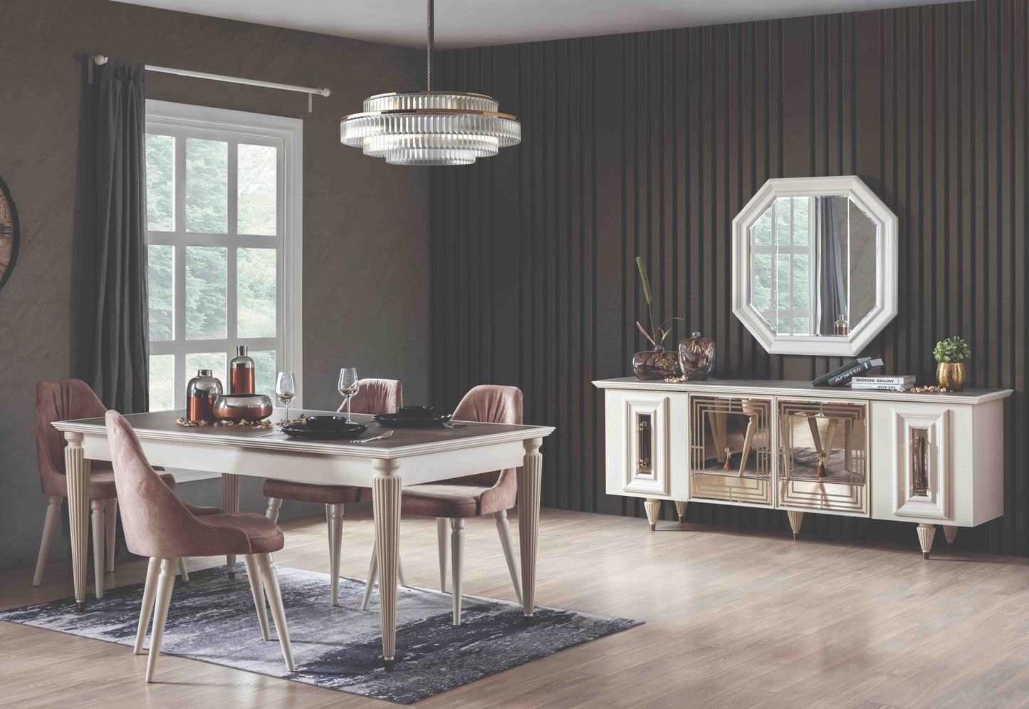 NİRVANA - Dining Set ( 6 Chairs +Table )