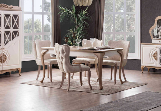 BALAT KREM - Dining Set ( 6 Chairs +Table )