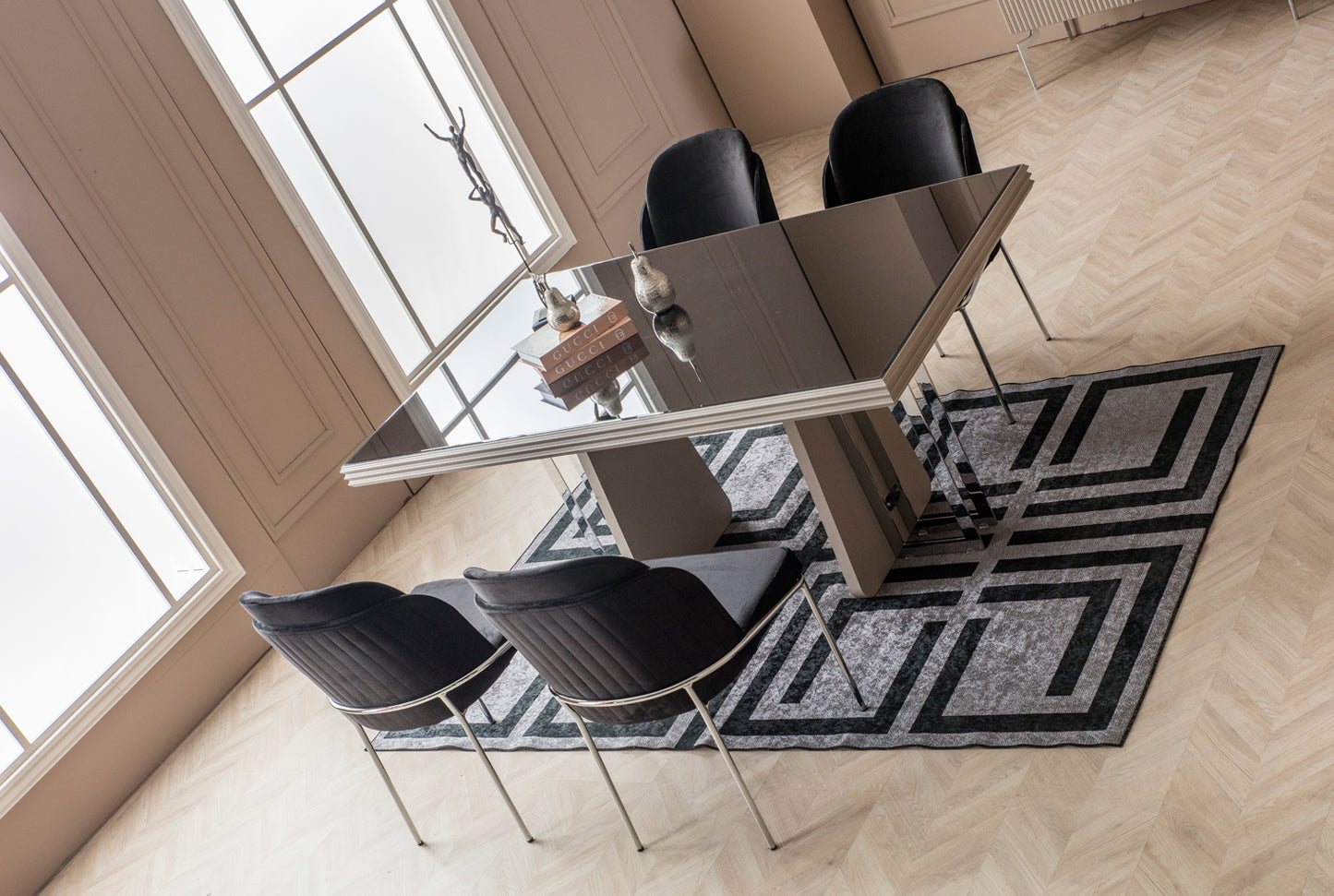 ZIRKON - Dining Set ( 6 Chairs +Table )