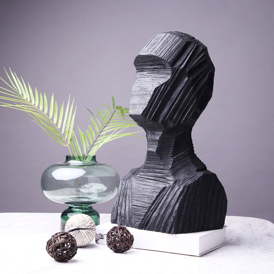 Thinking Look Up Man figure Sculpture