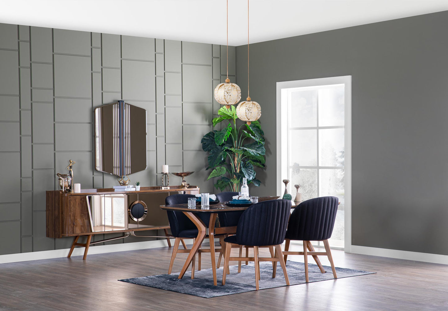 MALTA - Dining Set ( 6 Chairs +Table )