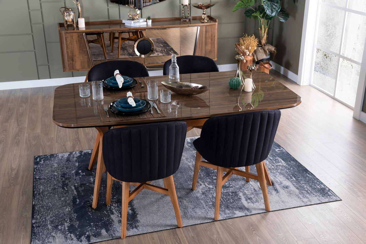 MALTA - Dining Set ( 6 Chairs +Table )