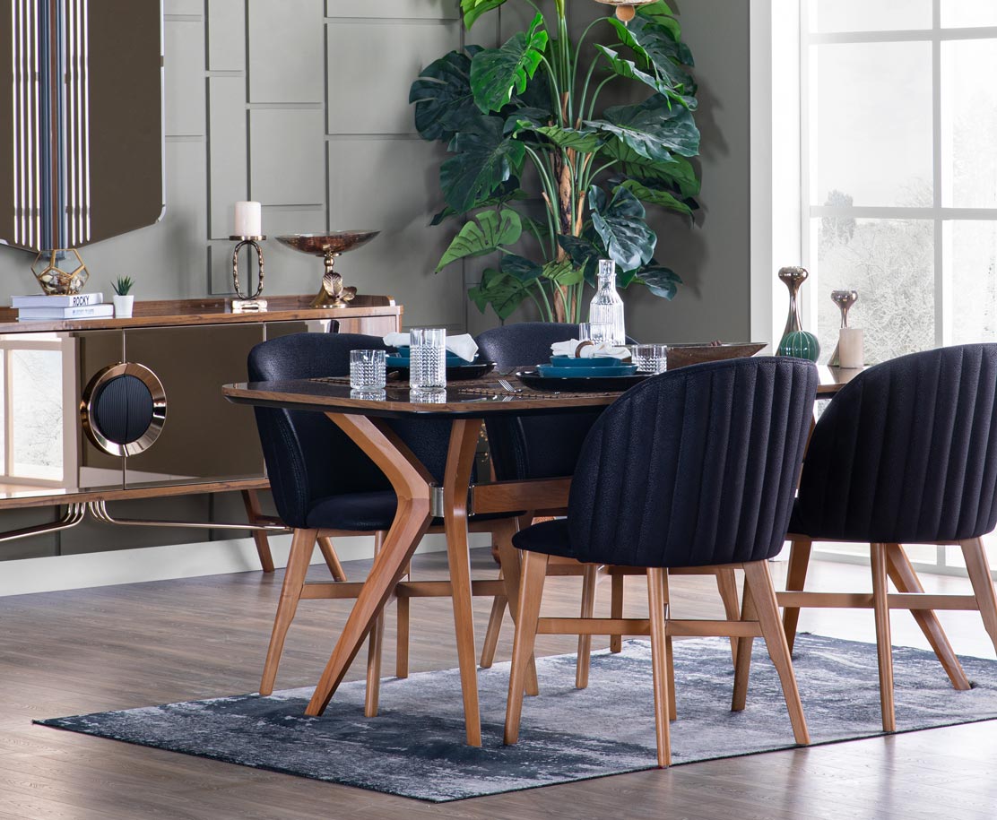 MALTA - Dining Set ( 6 Chairs +Table )