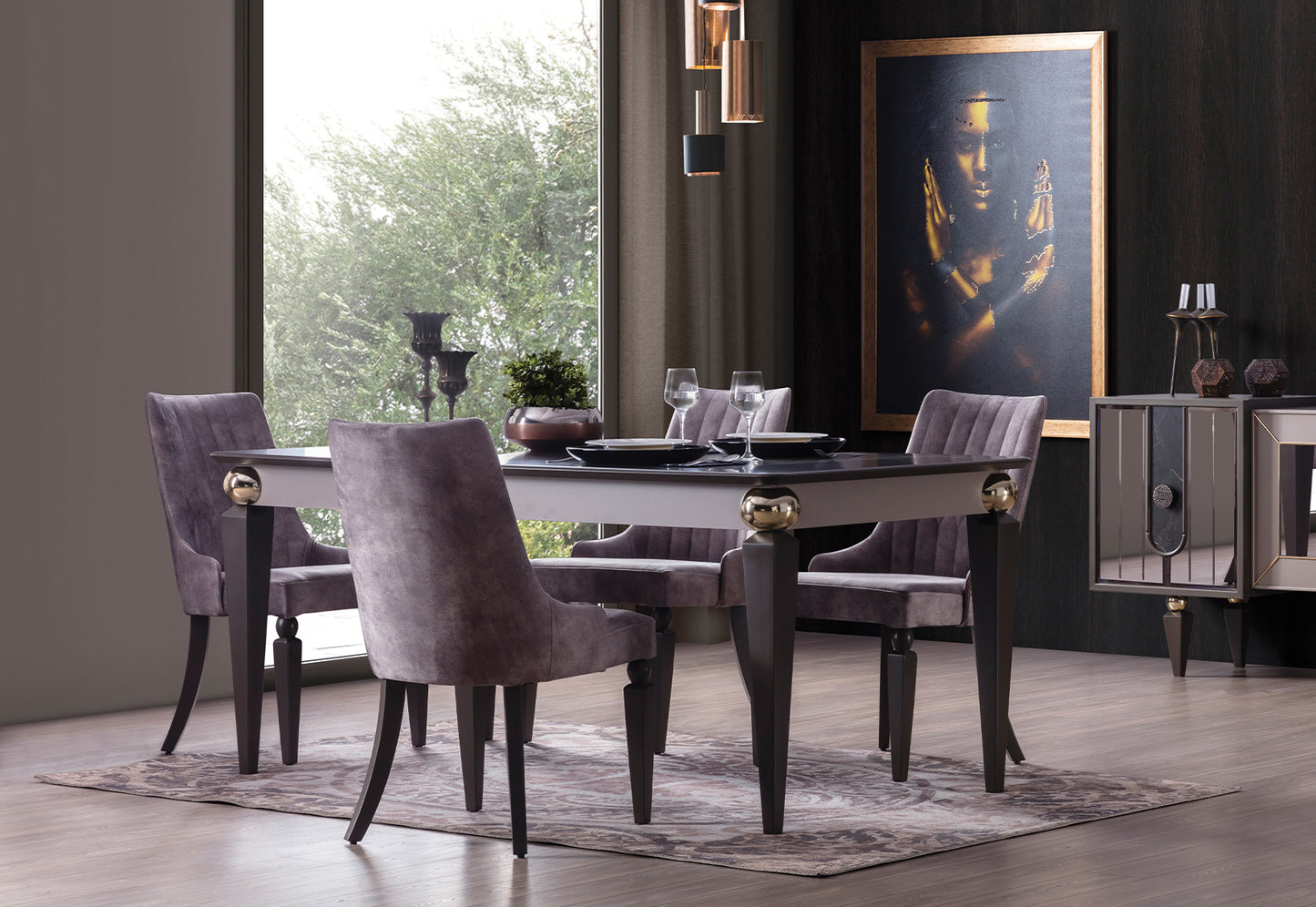 LIZBON - ( 6 Chairs + Table )