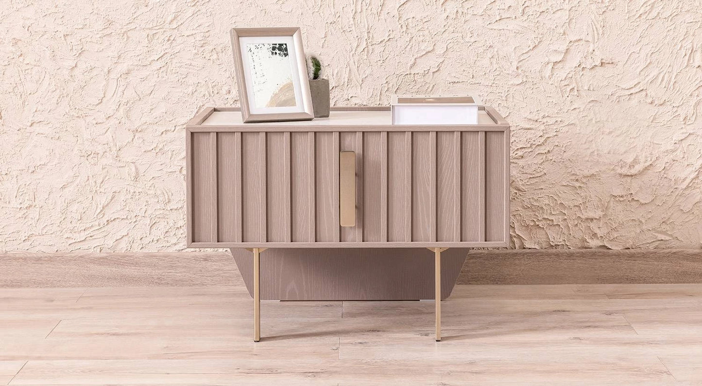 Latte Bedside Table