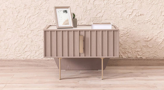 Latte Bedside Table