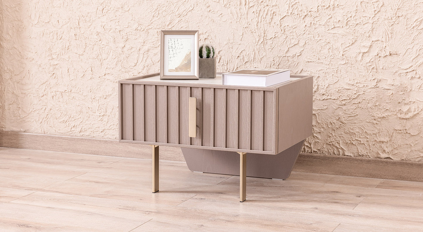 Latte Bedside Table
