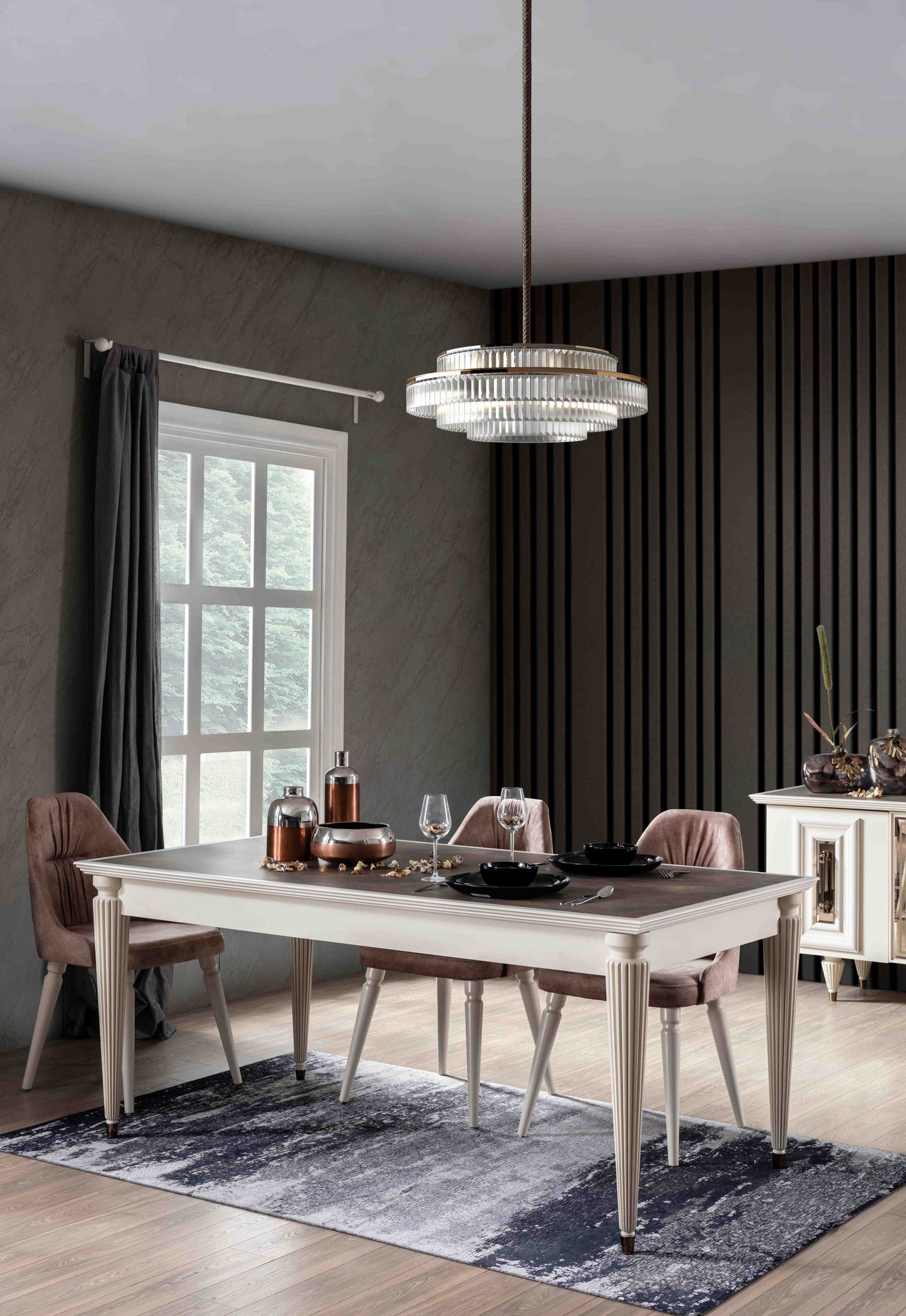 NİRVANA - Dining Set ( 6 Chairs +Table )