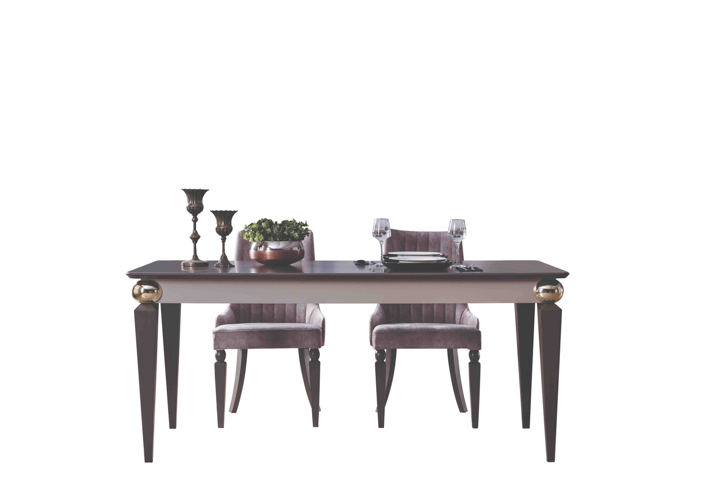 LIZBON - ( 6 Chairs + Table + Buffet Cabinet + Mirror)