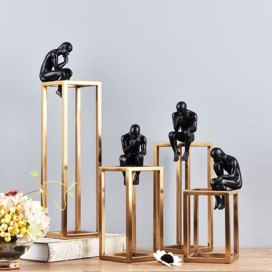 4 Men In Black Gold Decor Set